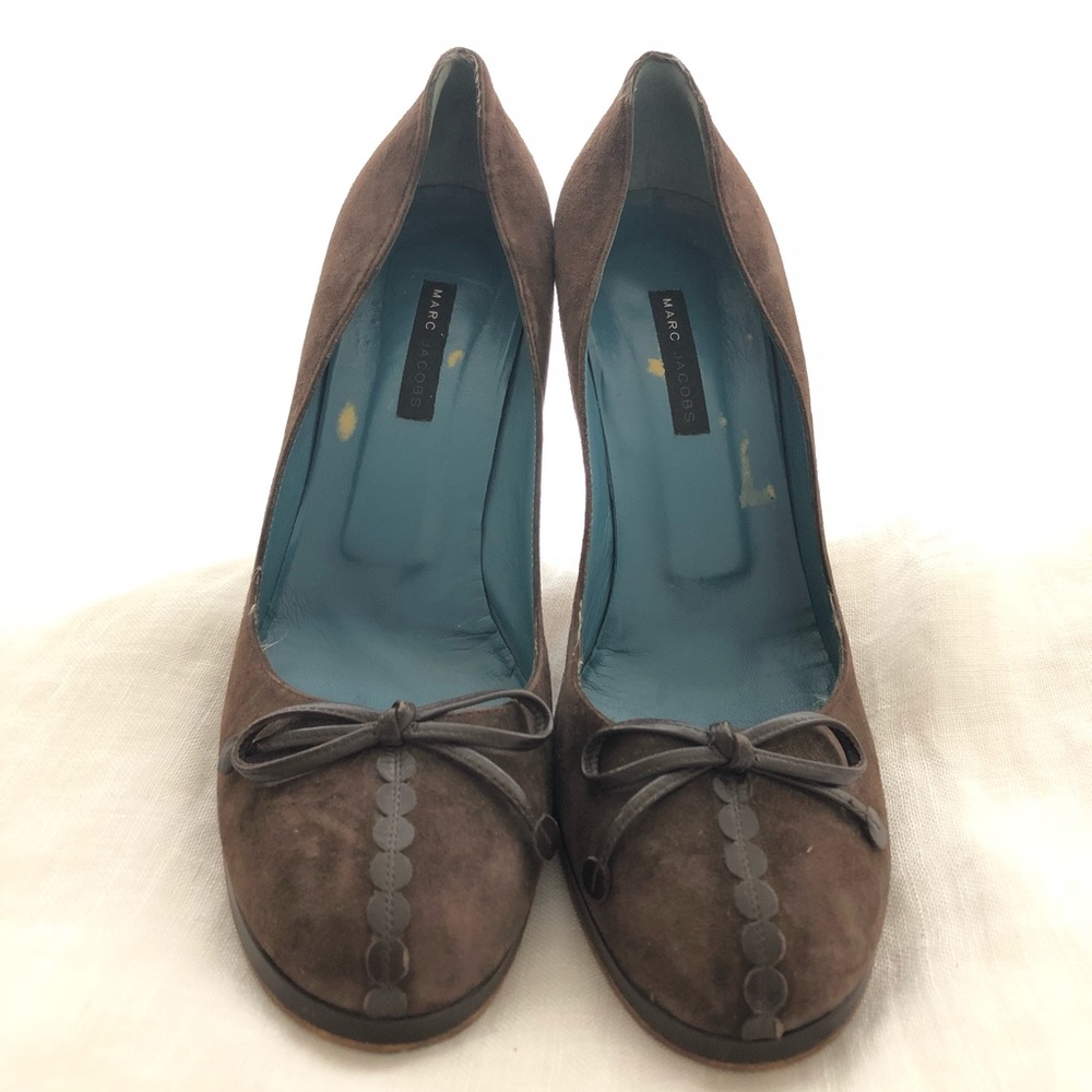 Marc Jacobs brown suede & leather pumps size 10.5
